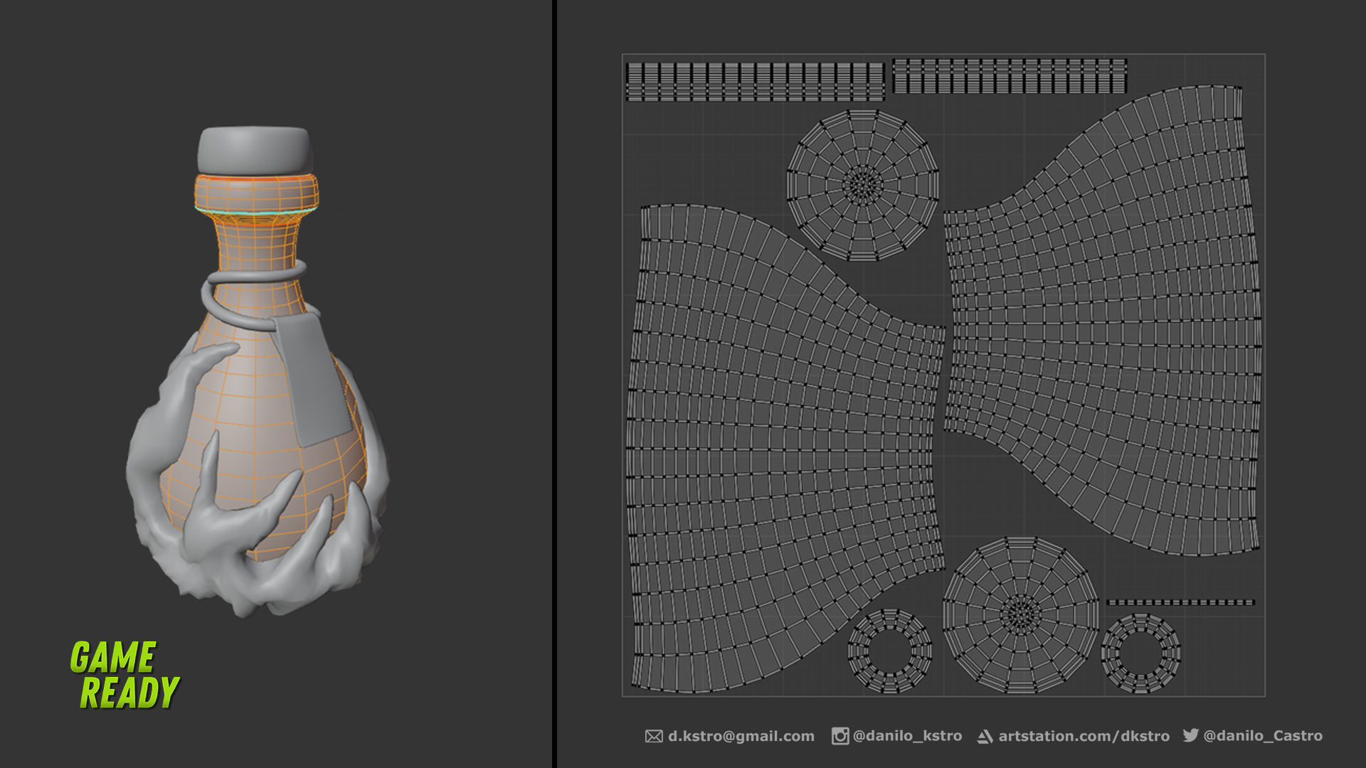 Magic Potion - Lowpoly - 2k Textures Low-poly 3D model_5