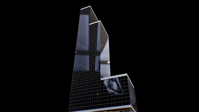 Low Poly - New York Building Skyscraper Low-poly 3D model