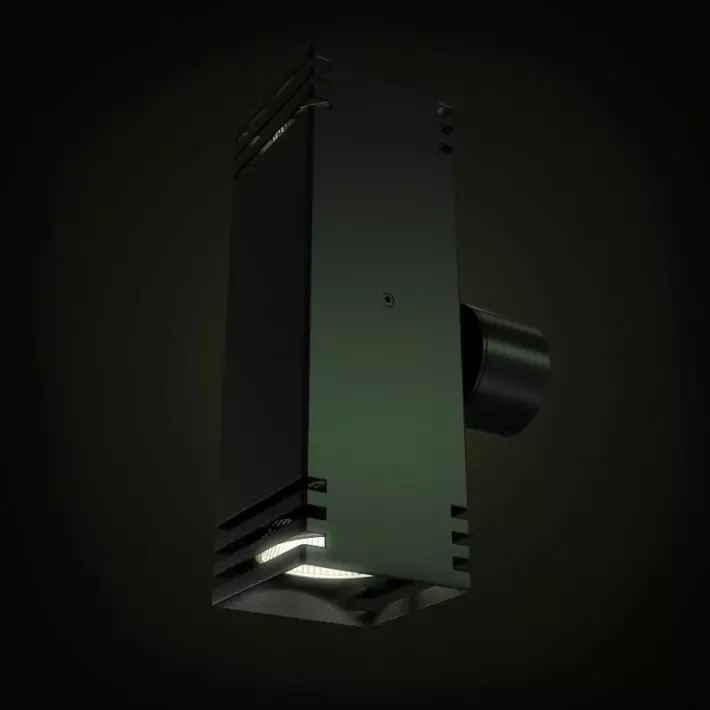 Black Wall Lamp 3D model_0