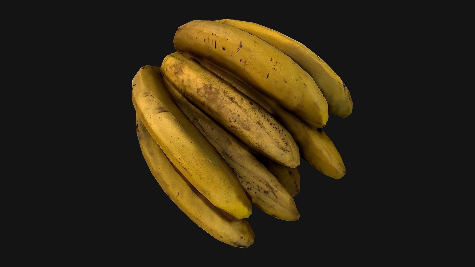 Bananas banana Low-poly 3D model_20