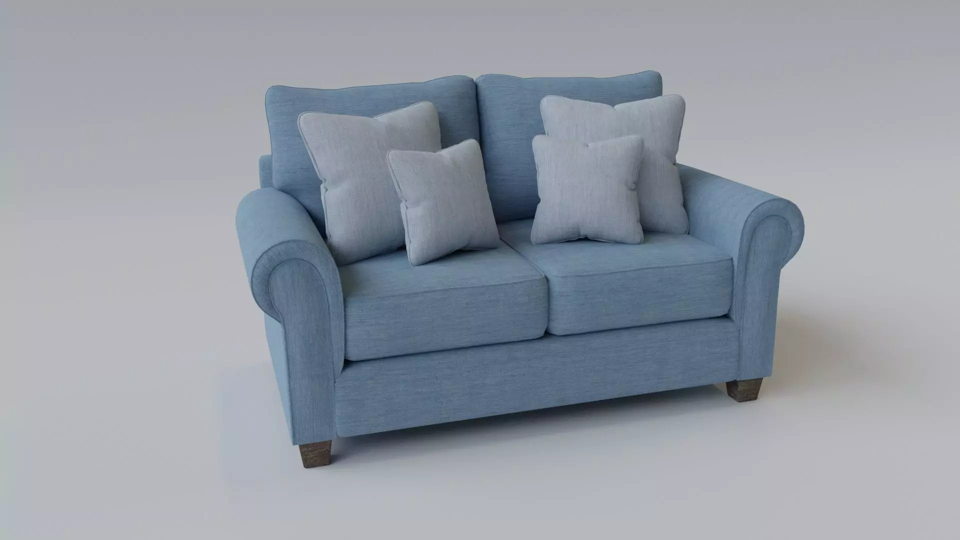 Sofa 2 Seater - v3 Low-poly 3D model_0