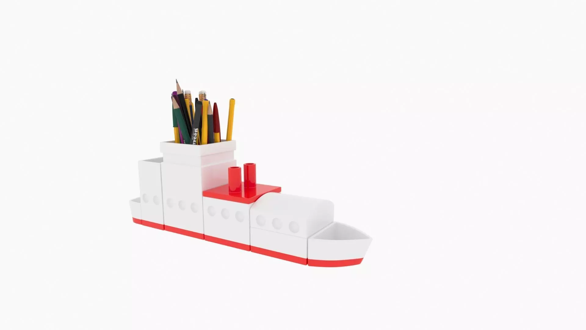 Organizer pencil holder 3D print model_0