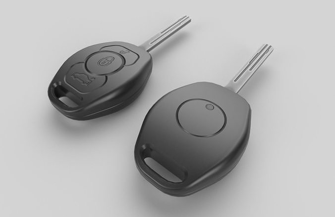 Car Key LP 01 Low-poly 3D model 6