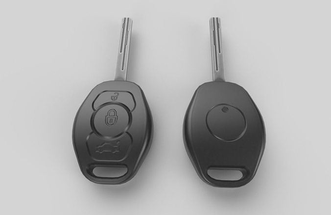 Car Key LP 01 Low-poly 3D model 5