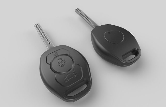 Car Key LP 01 Low-poly 3D model 4