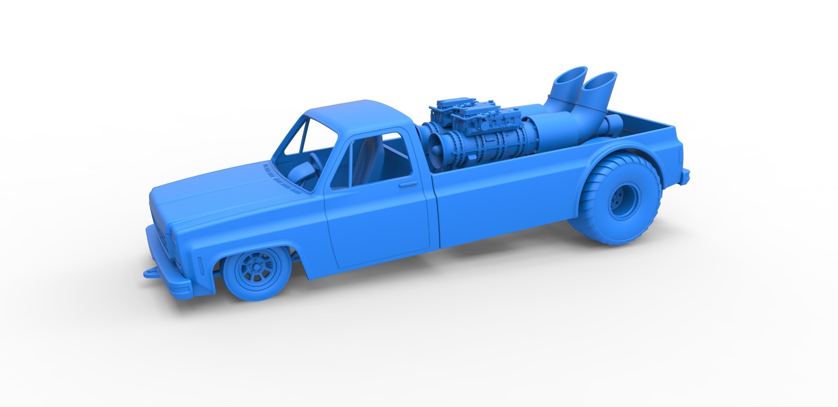 Jet pulling truck 2wd Scale 1 to 25 3D print model_15
