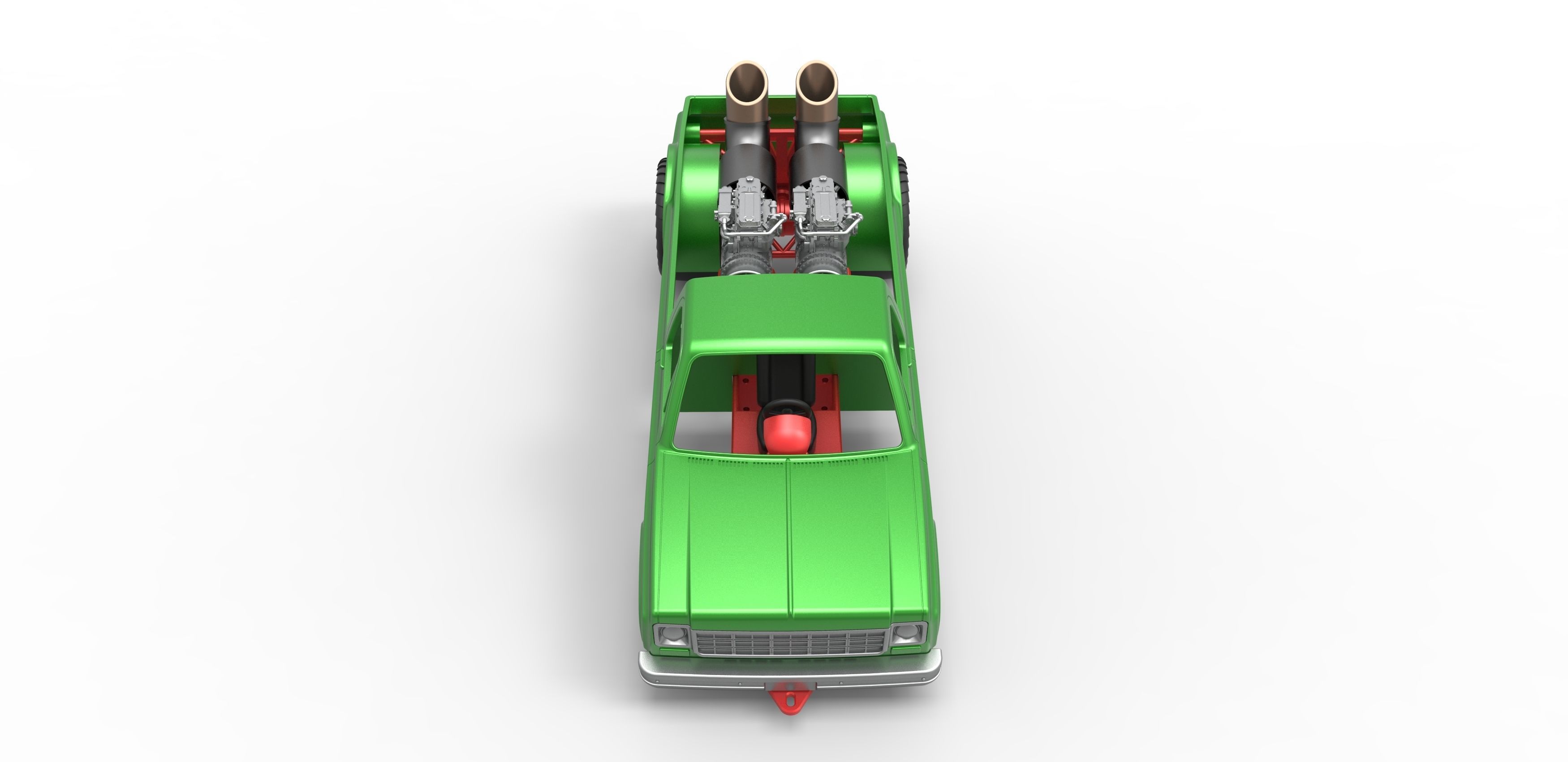 Jet pulling truck 2wd Scale 1 to 25 3D print model_6