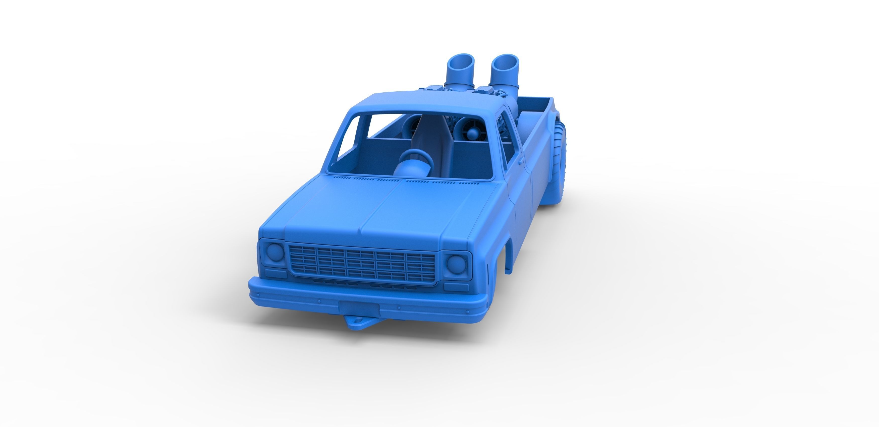 Jet pulling truck 2wd Scale 1 to 25 3D print model_18
