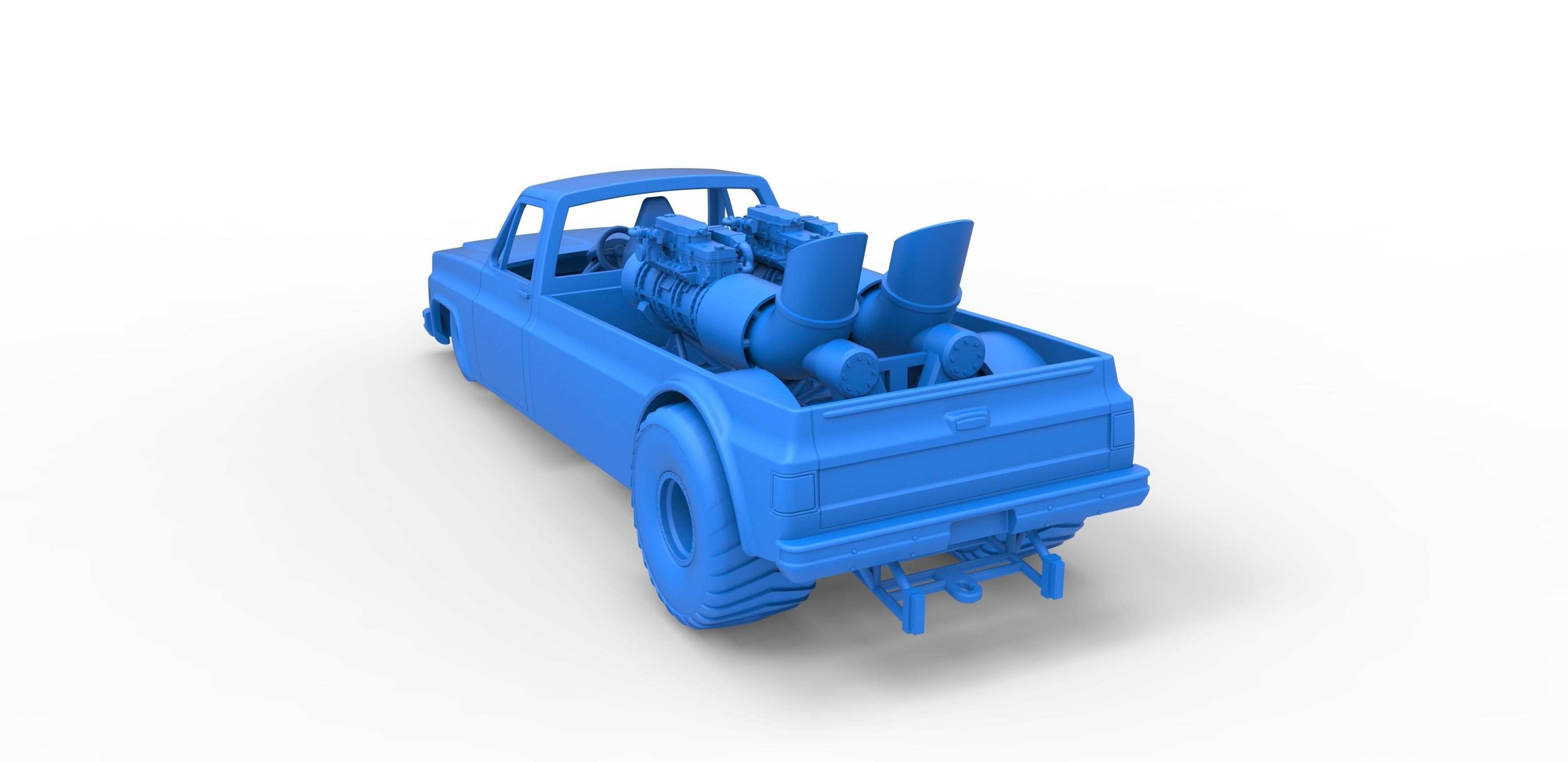 Jet pulling truck 2wd Scale 1 to 25 3D print model_26