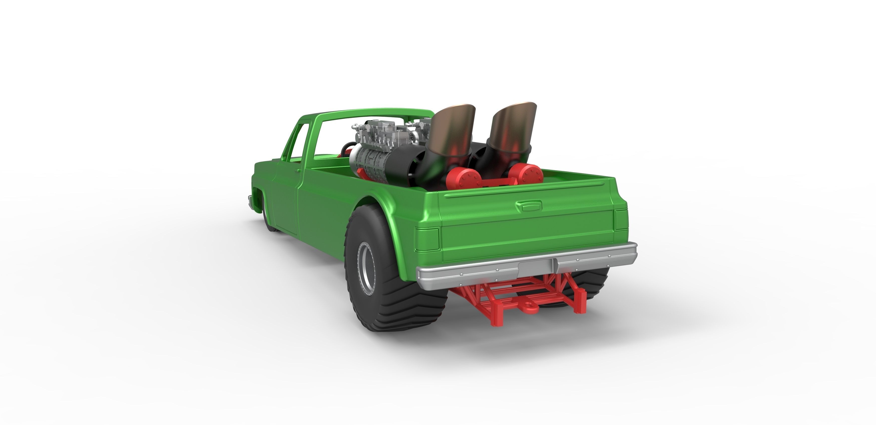 Jet pulling truck 2wd Scale 1 to 25 3D print model_12