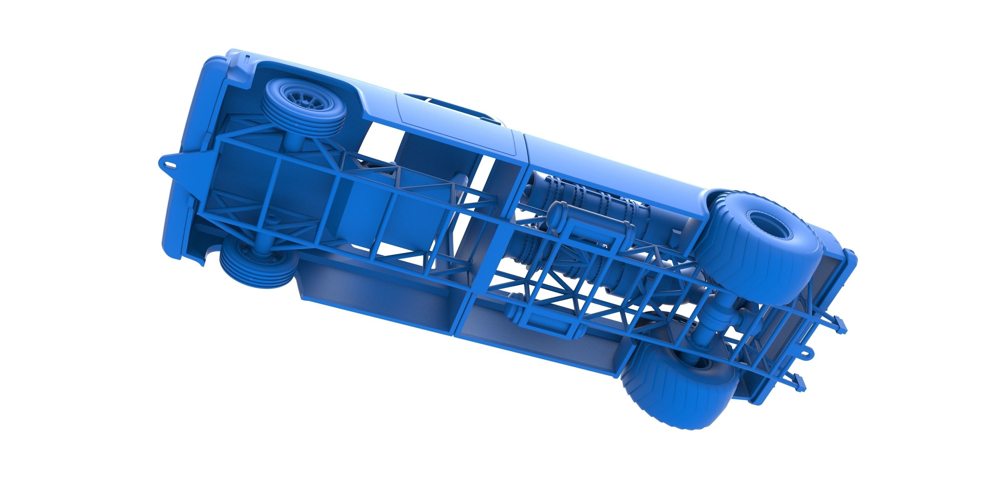 Jet pulling truck 2wd Scale 1 to 25 3D print model_17