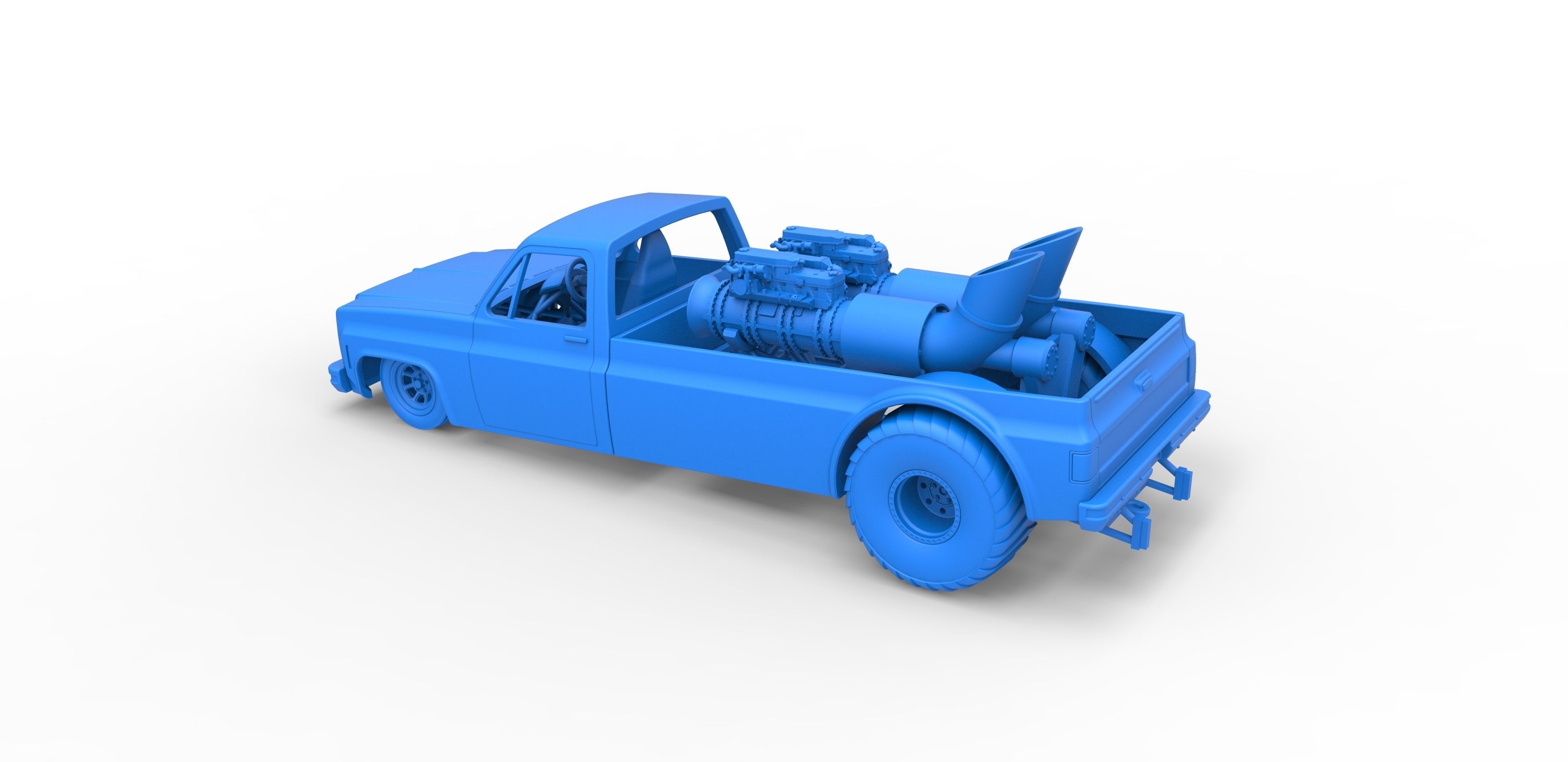 Jet pulling truck 2wd Scale 1 to 25 3D print model_25