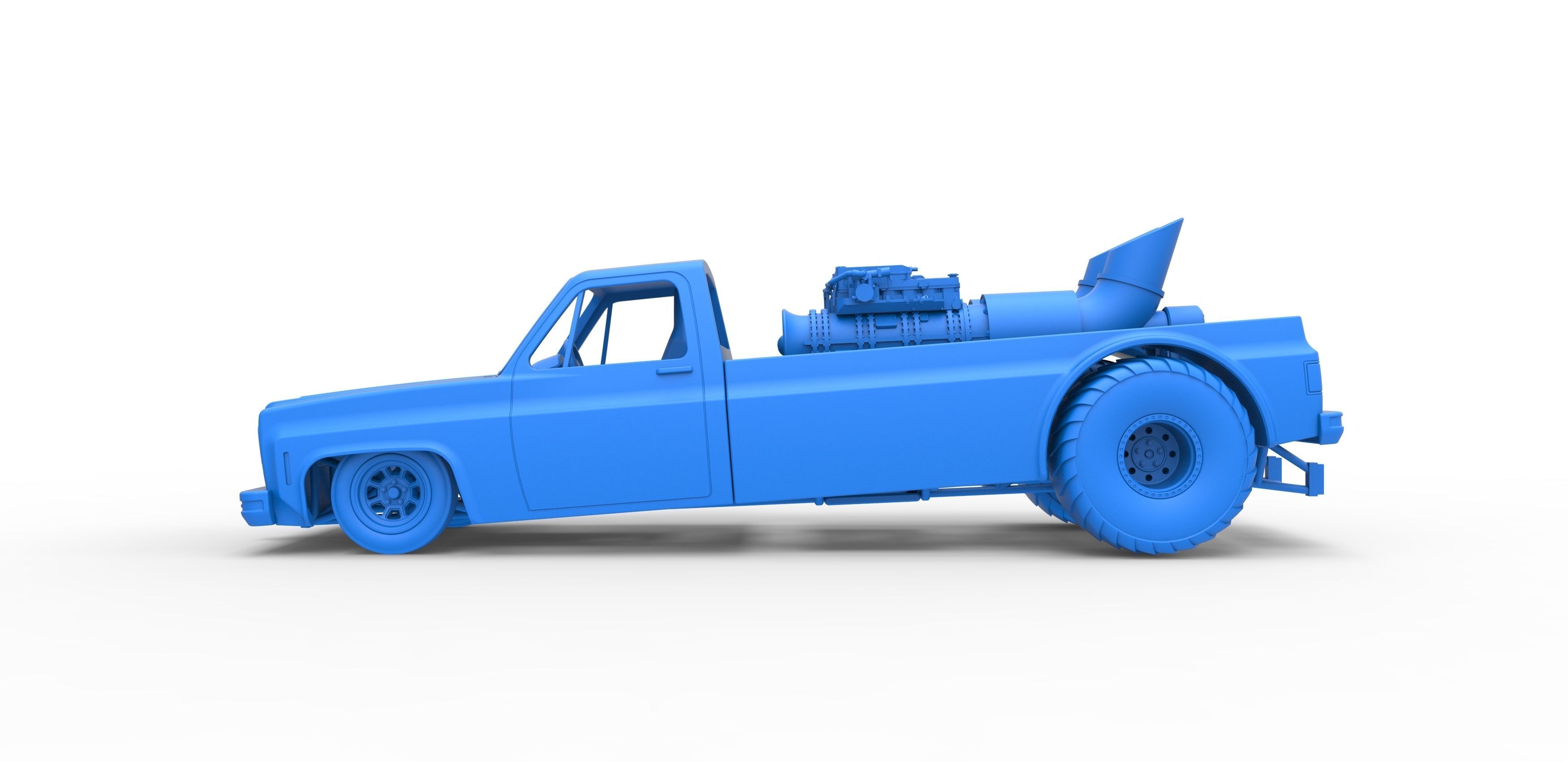 Jet pulling truck 2wd Scale 1 to 25 3D print model_22