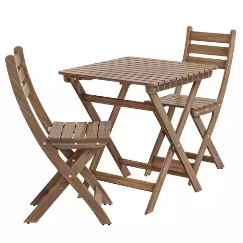 ASKHOLMEN Table 2 chairs outdoor