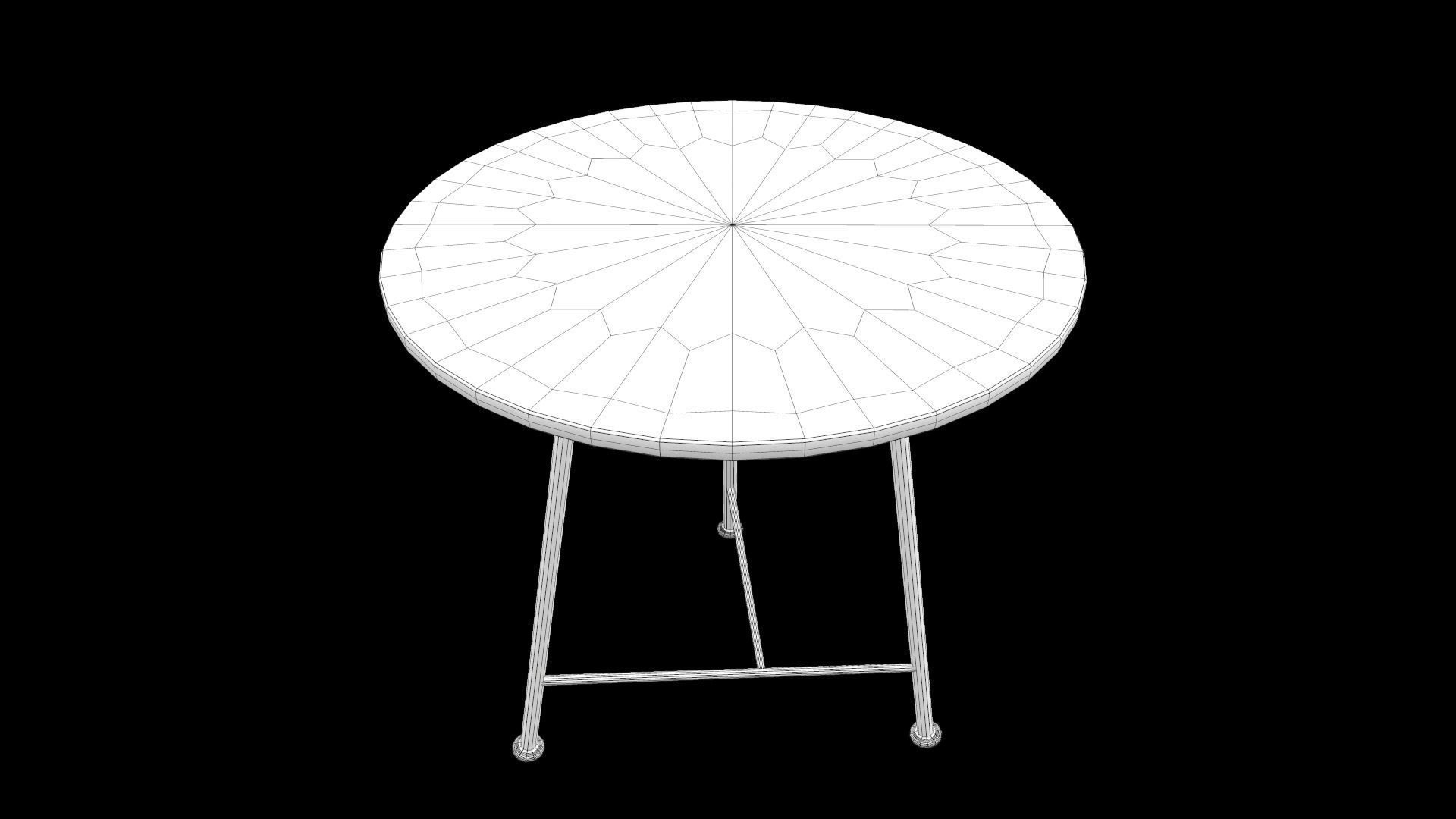 Coffee Table  Low-poly 3D model_7