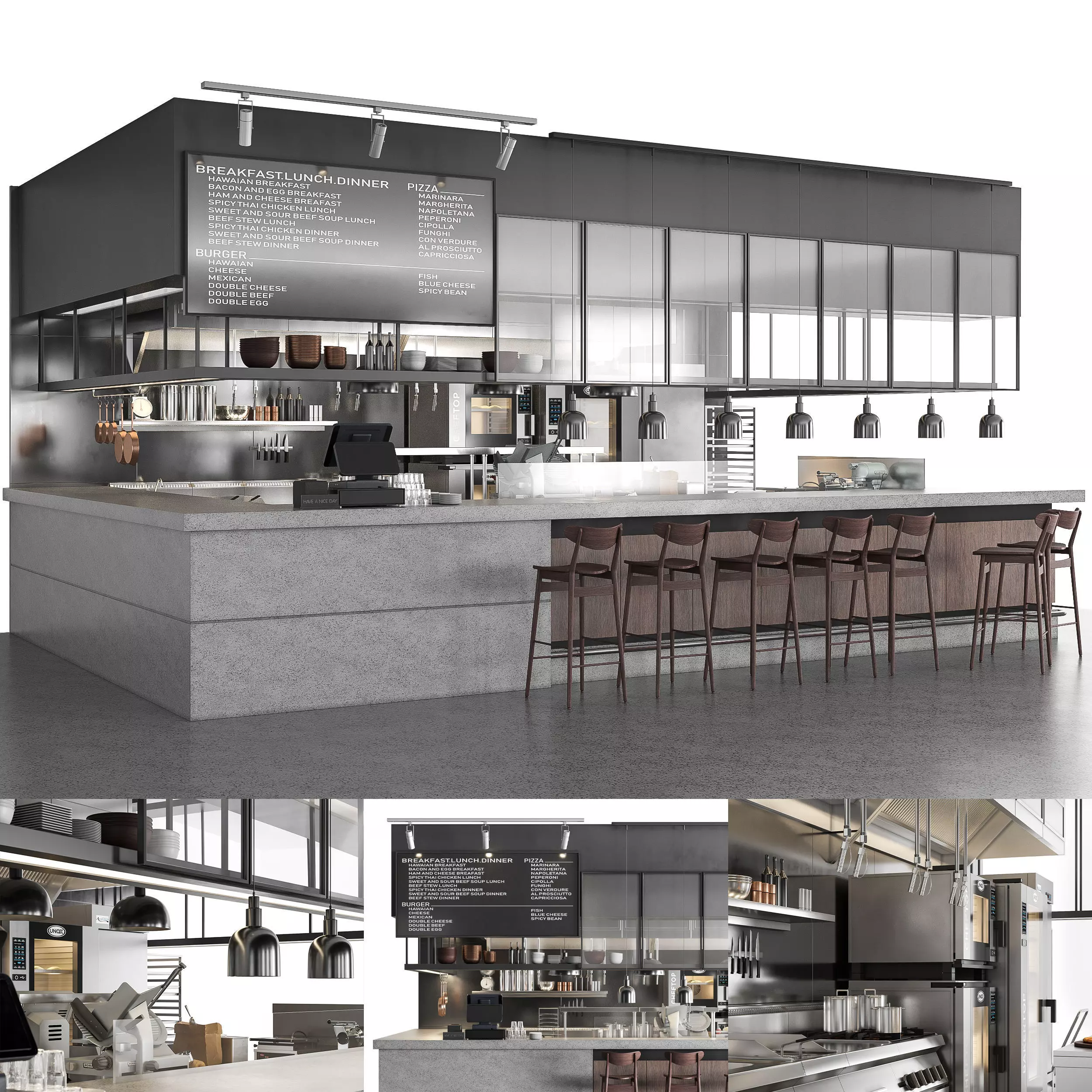 Restaurant 02 3D model_0