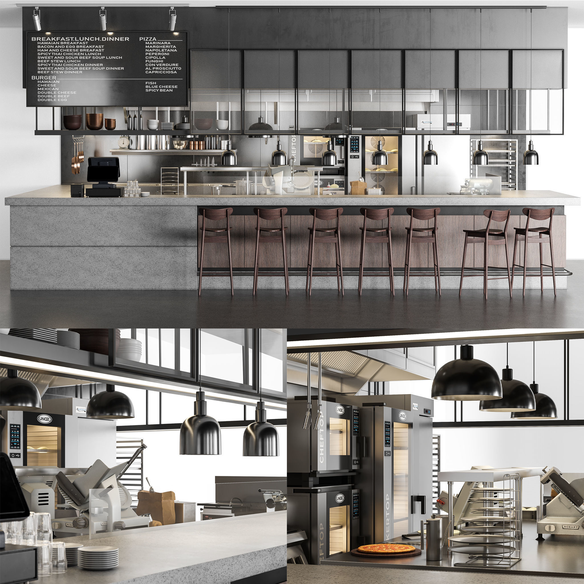 Restaurant 02 3D model_1