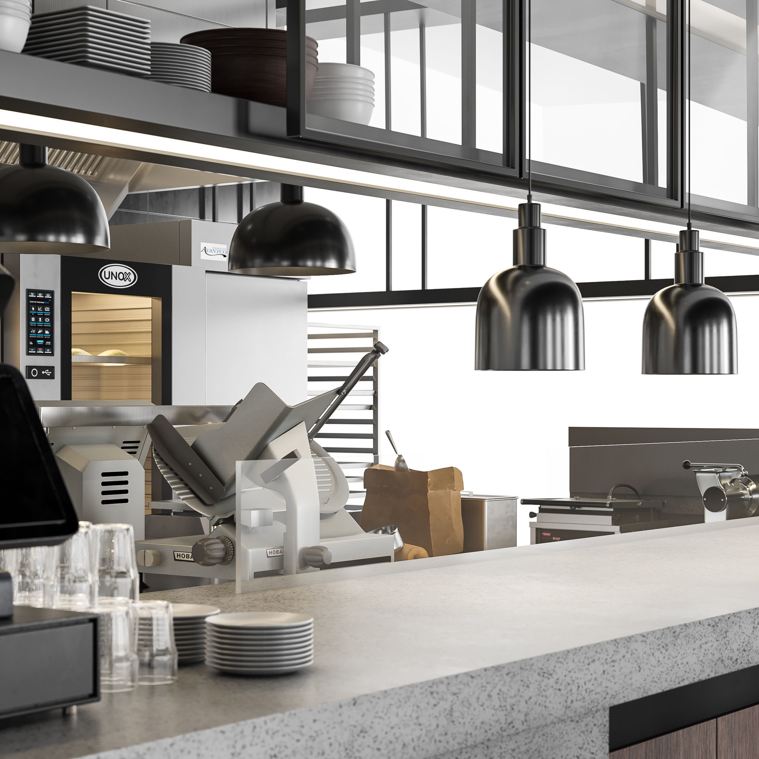 Restaurant 02 3D model_3