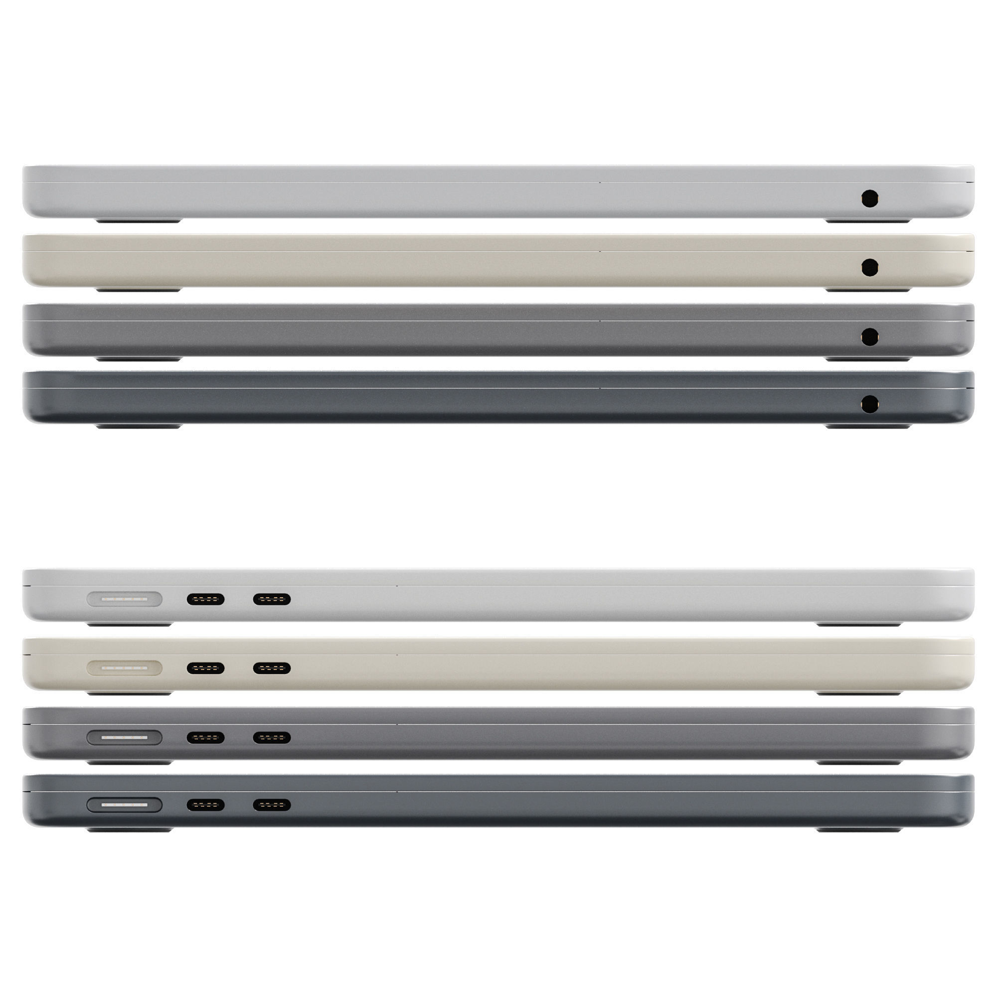 MacBook Air M2 2022 4 colors 3D model_3