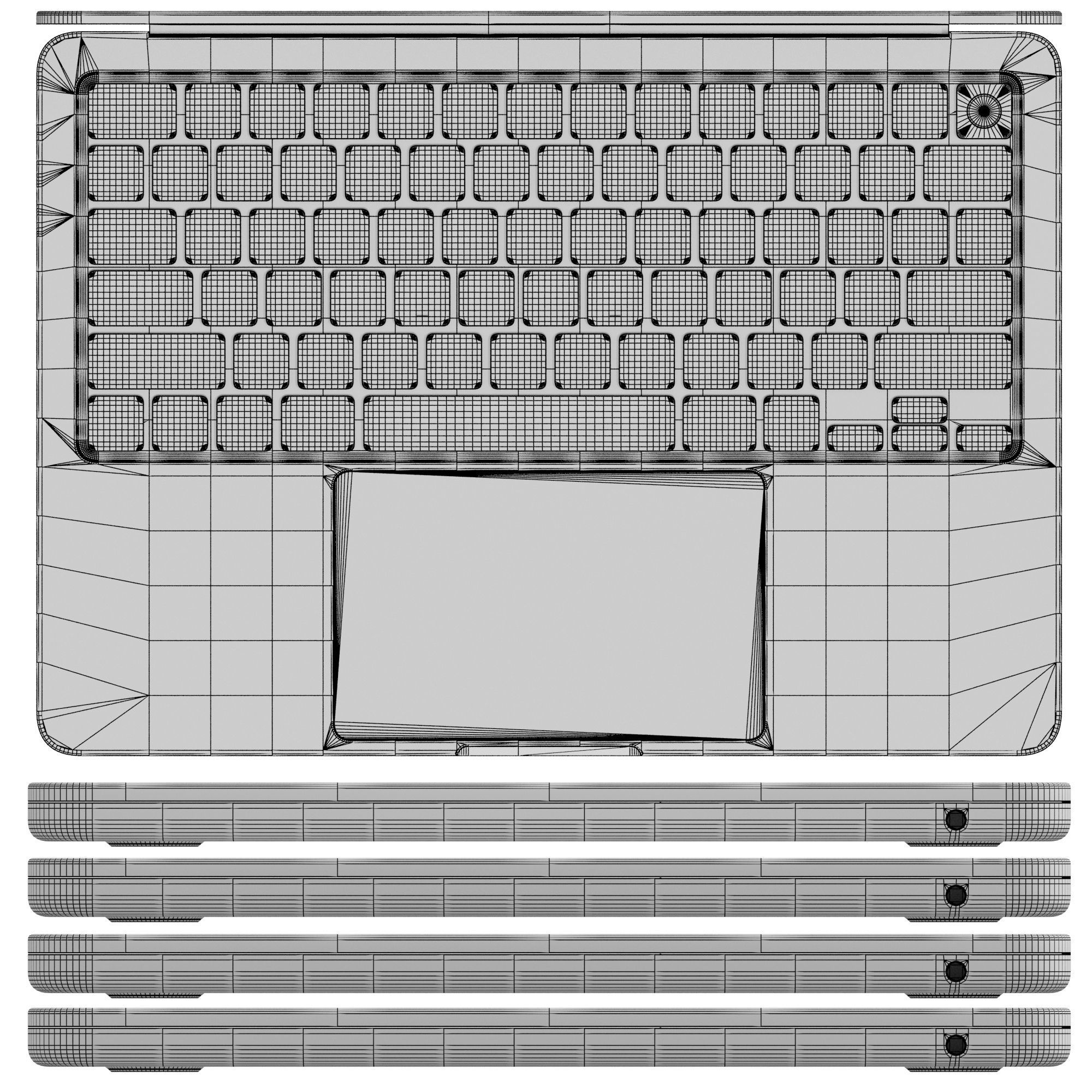 MacBook Air M2 2022 4 colors 3D model_6
