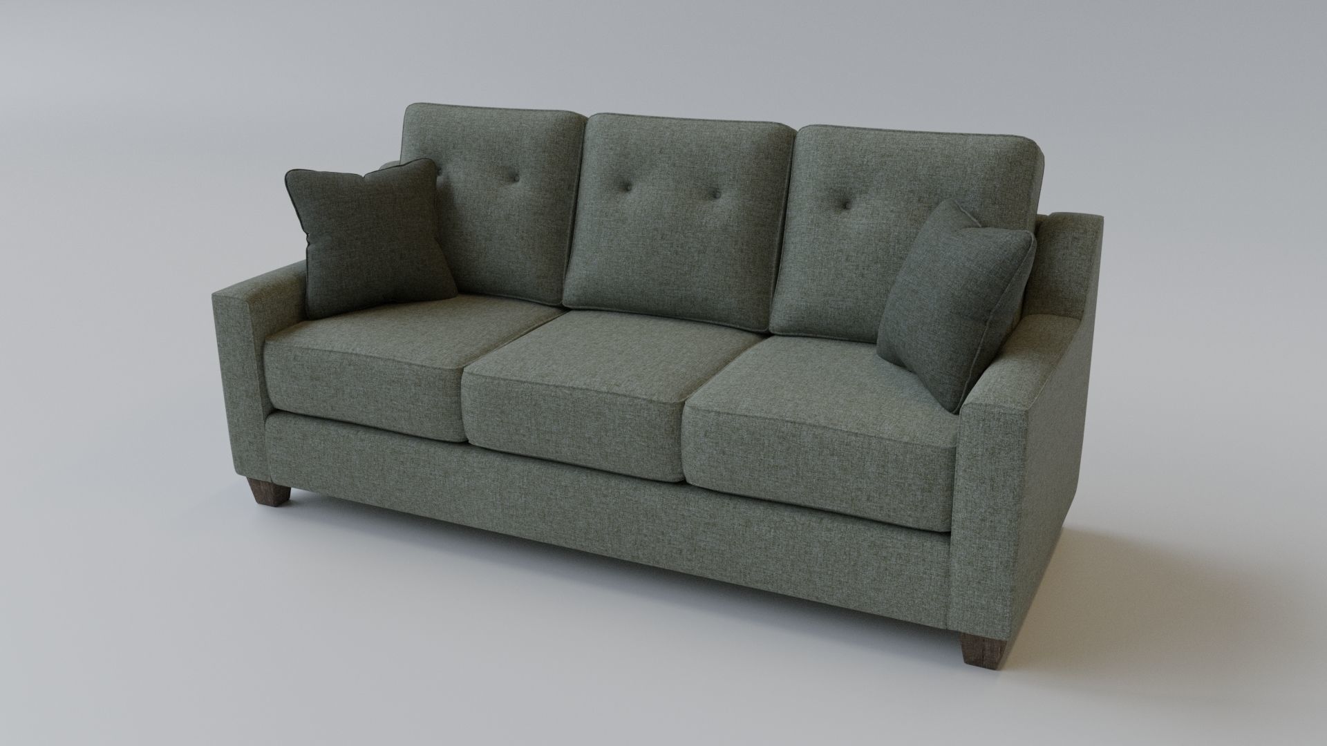 Sofa 3 Seater - v4 Low-poly 3D model_1