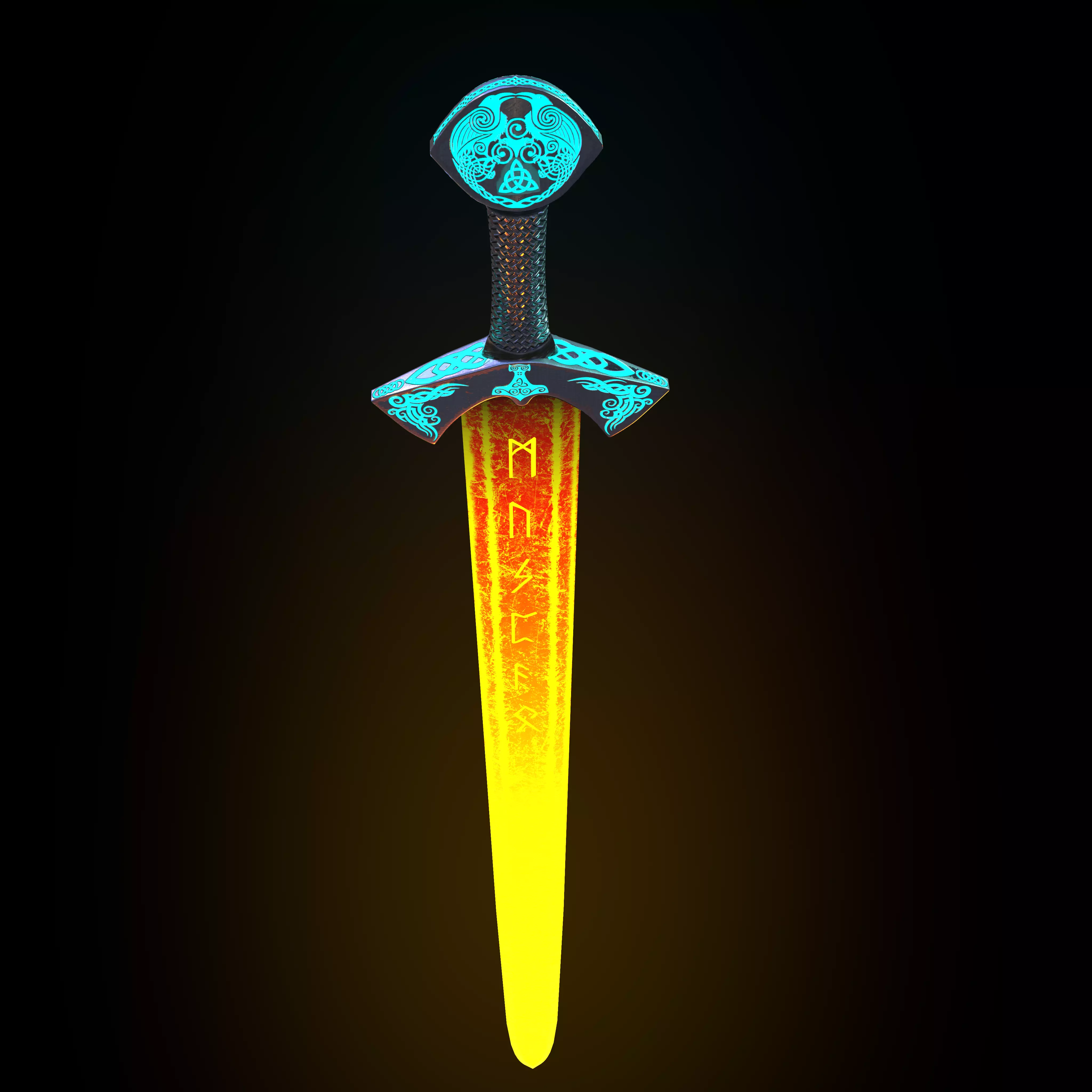 Sword Low-poly 3D model_0
