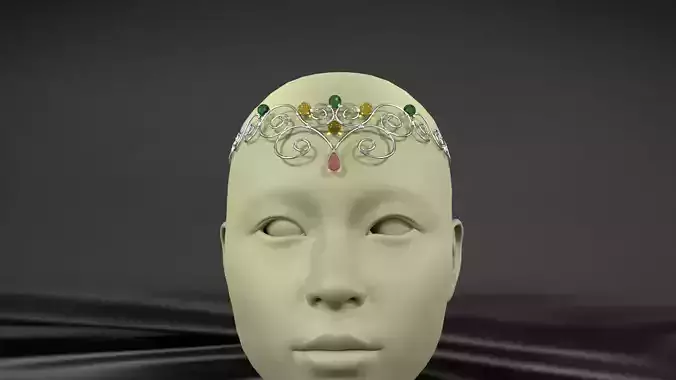 Ferronnier mannequin head with crown 3D model