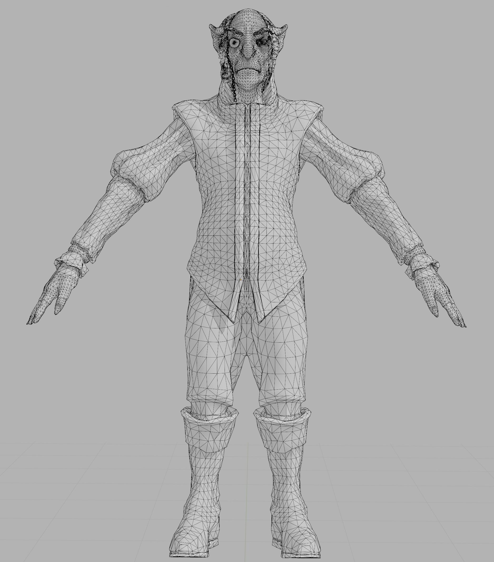 Goblin nobleman Low-poly 3D model_11