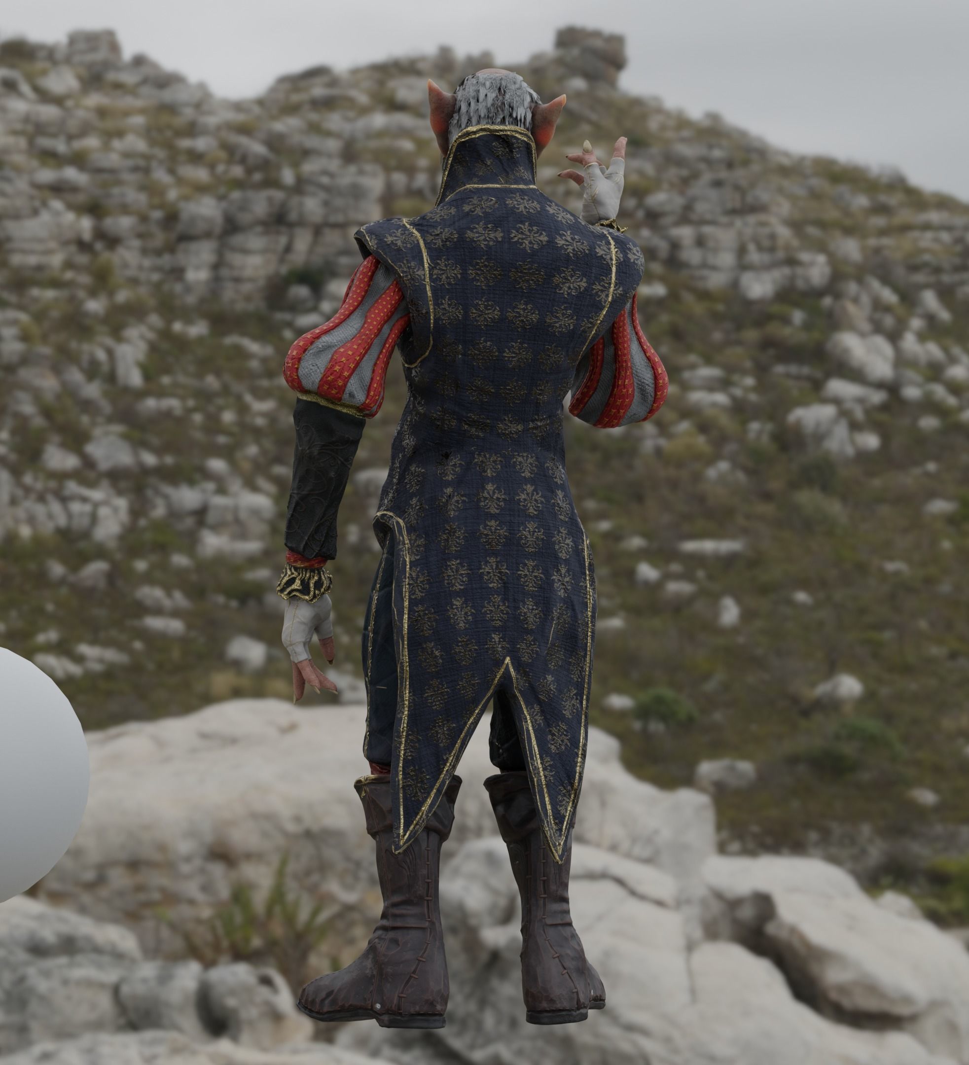 Goblin nobleman Low-poly 3D model_8