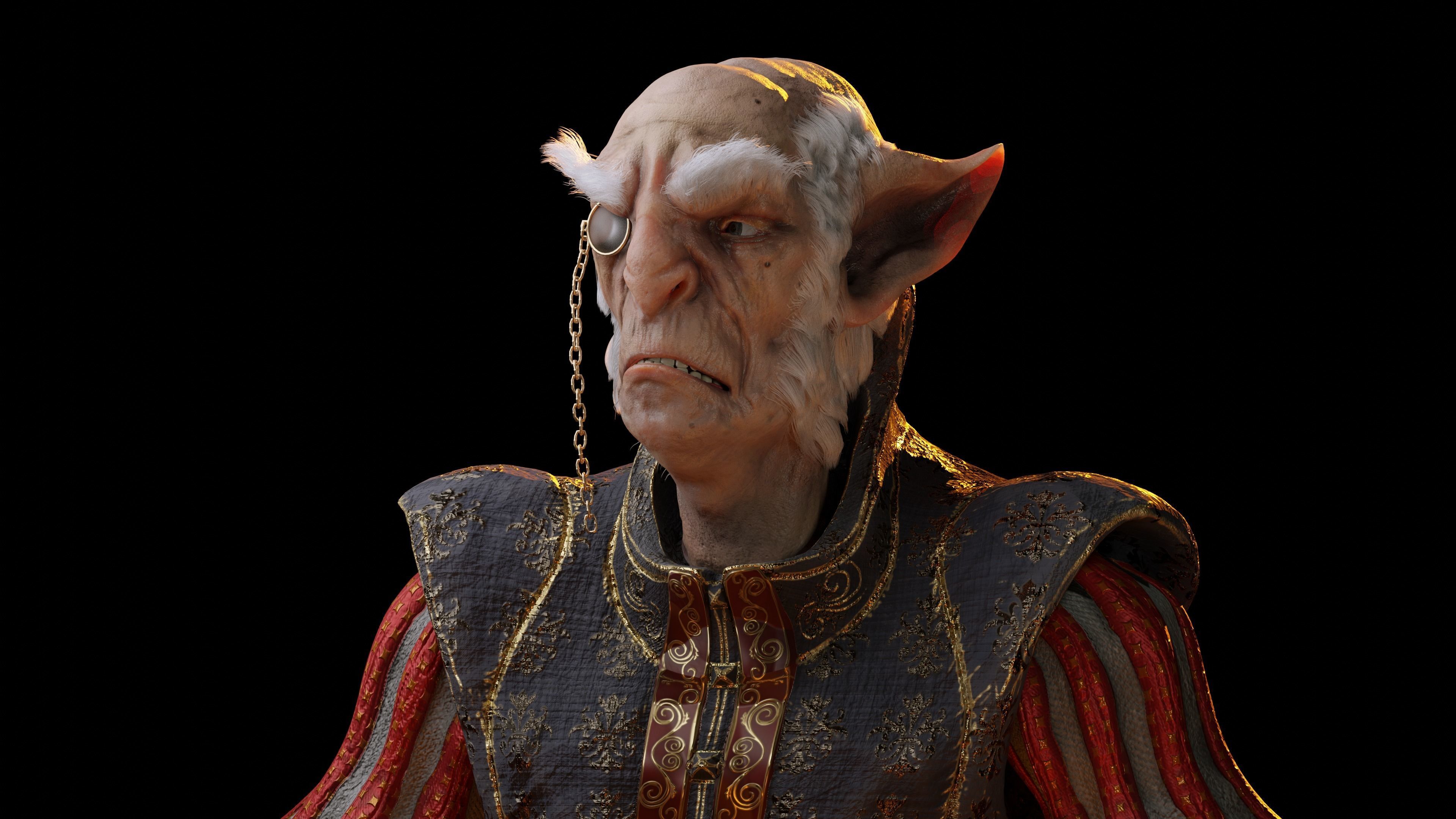 Goblin nobleman Low-poly 3D model_3