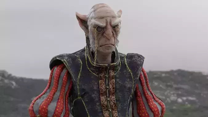 Goblin nobleman Low-poly 3D model