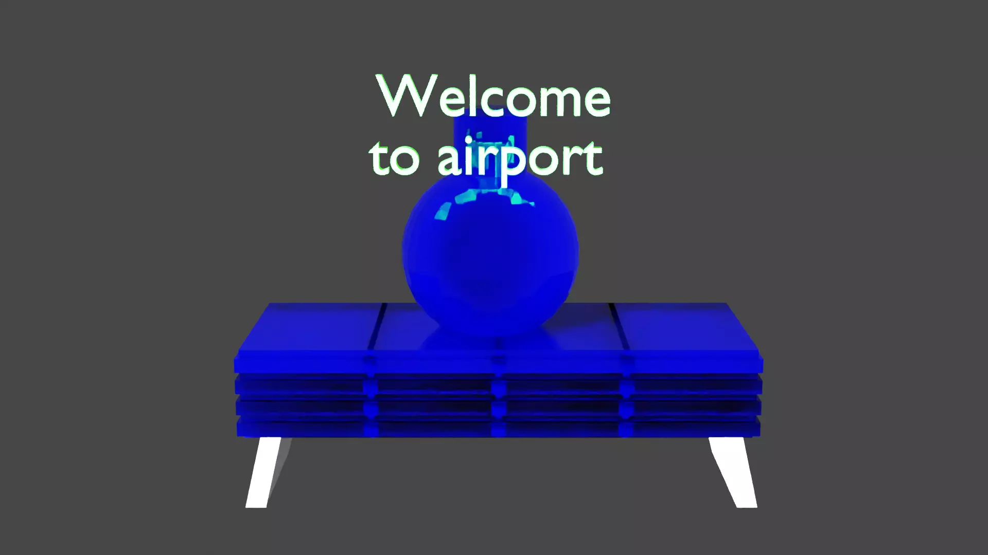 airport welcome to Free 3D model