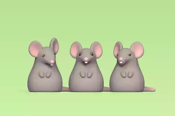 Mouse Friends 3D print model