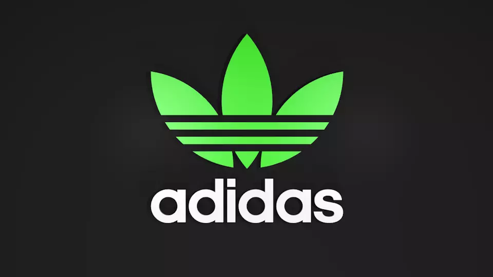 Adidas Logo Low-poly 3D model_0