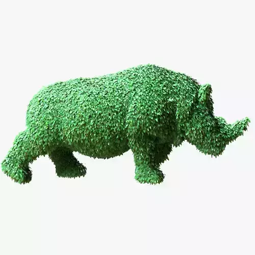 Rhino Topiary Garden Sculptures