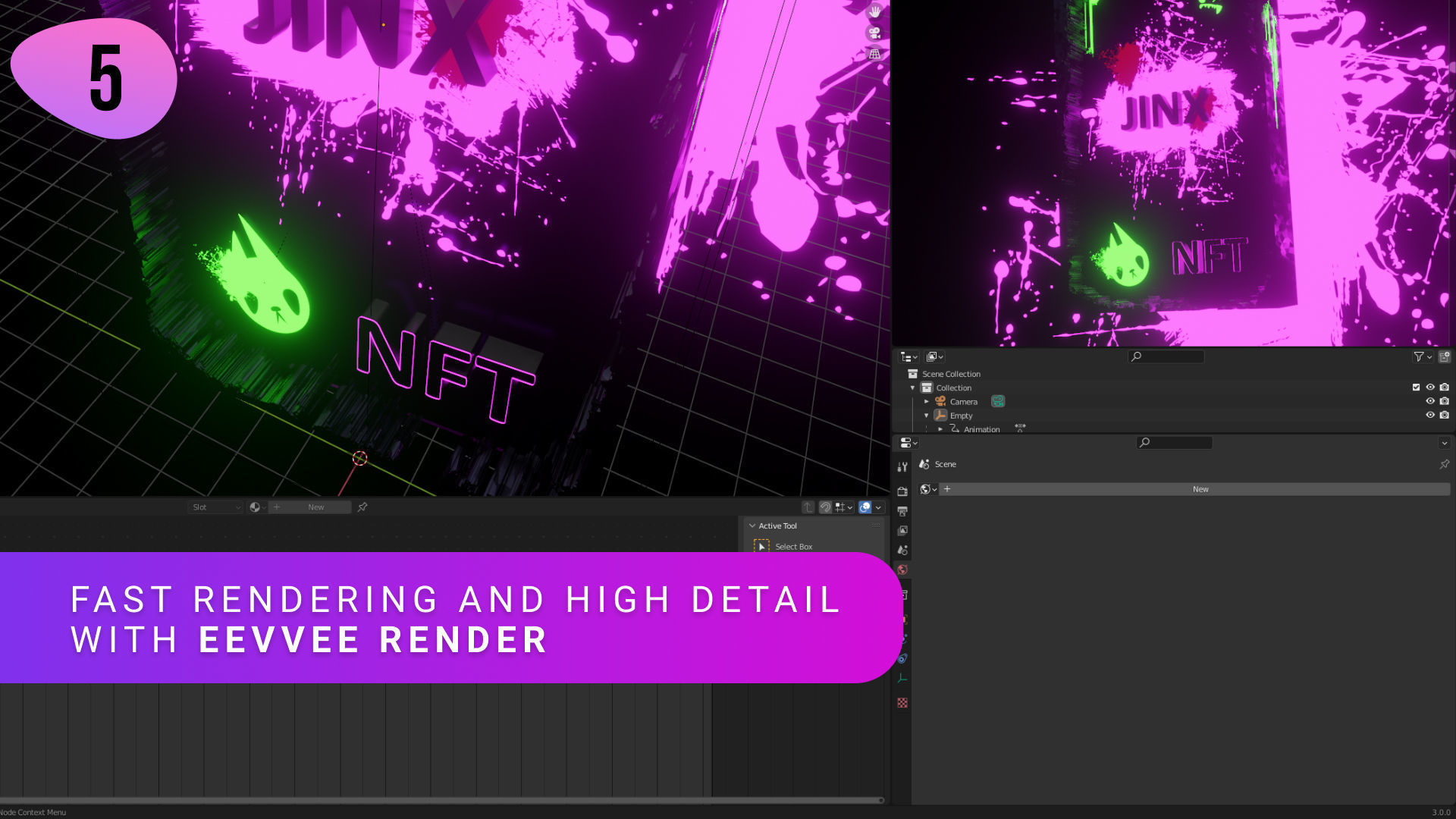NFT PACK v2 animated templates for Blender 3D model_11