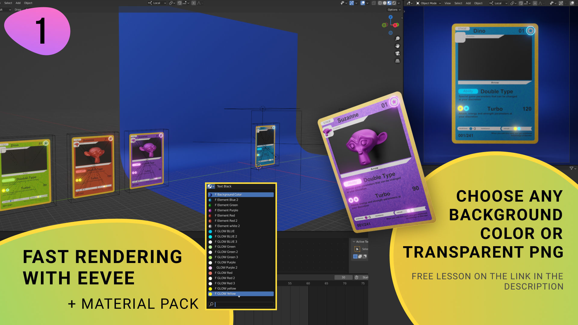 NFT PACK v2 animated templates for Blender 3D model_1
