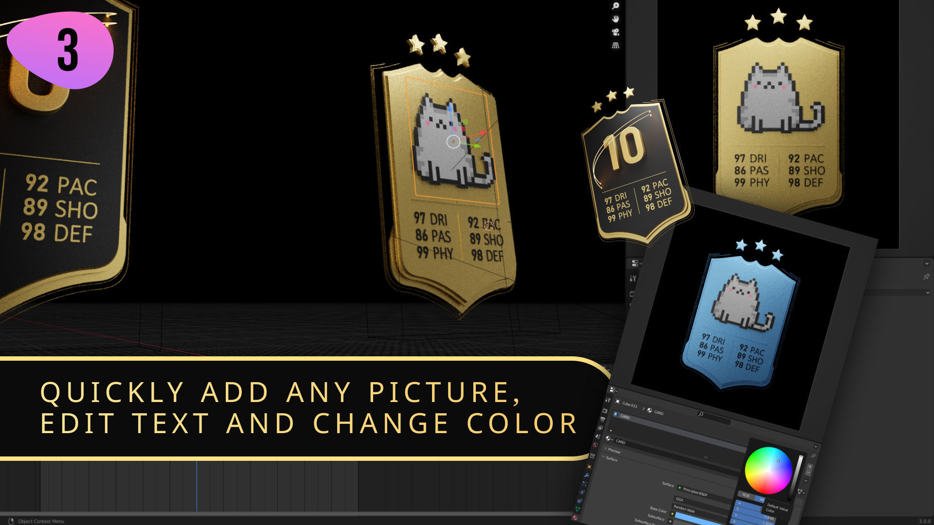 NFT PACK v2 animated templates for Blender 3D model_6