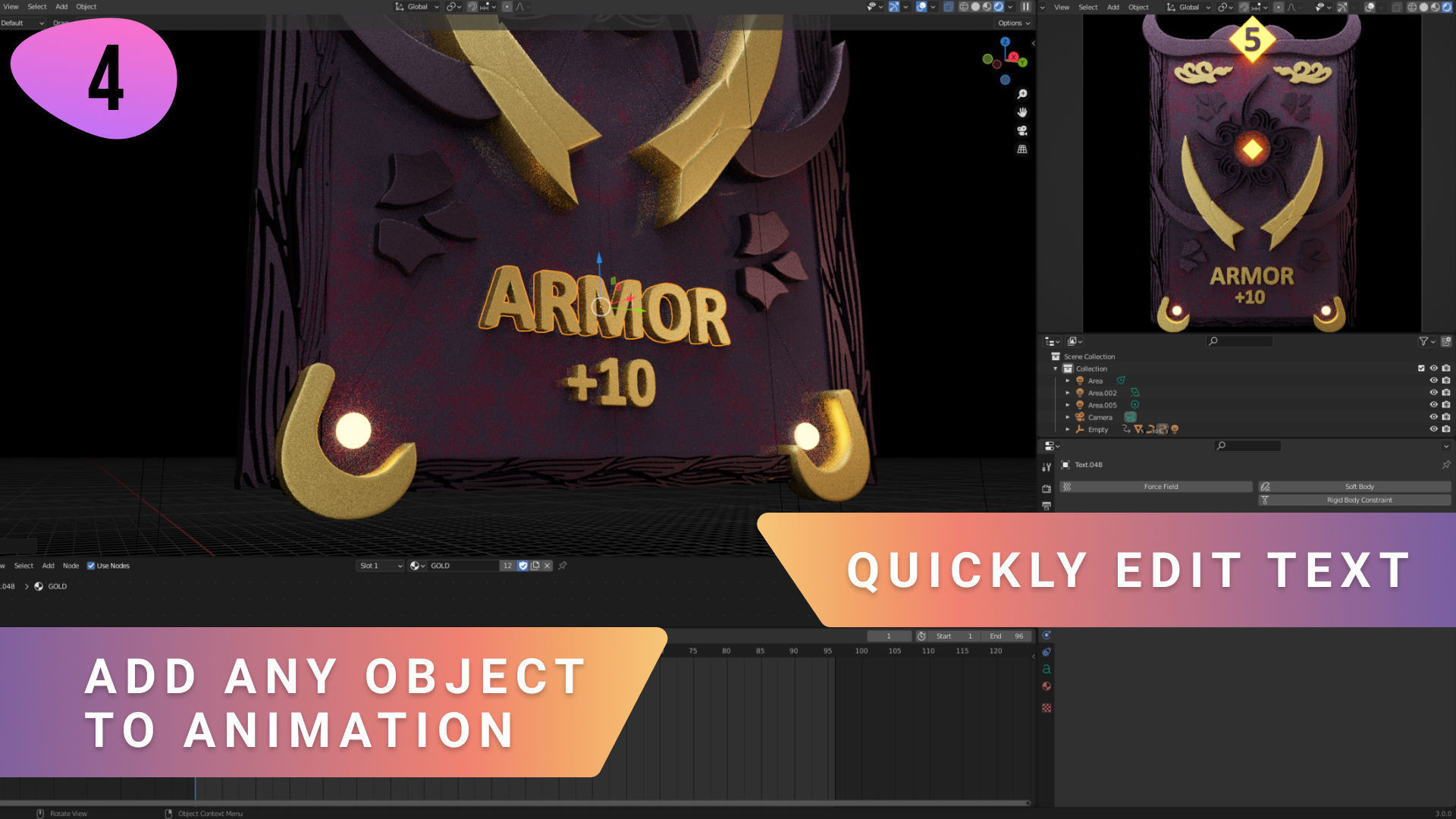 NFT PACK v2 animated templates for Blender 3D model_9