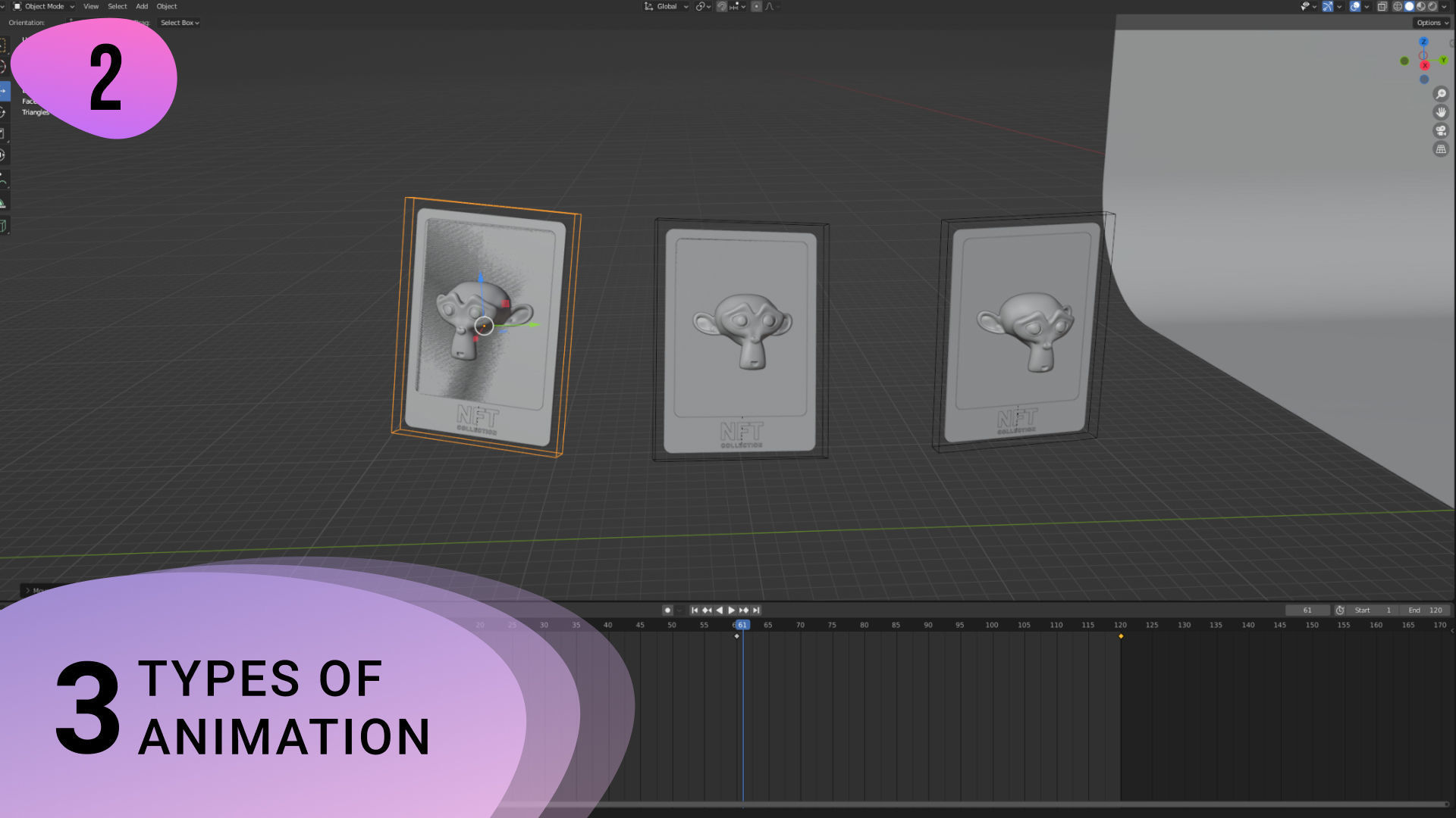 NFT PACK v2 animated templates for Blender 3D model_5