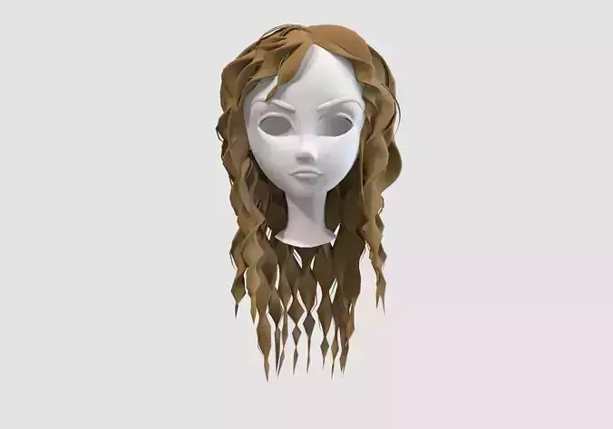 wavy cartoon hairstyle 