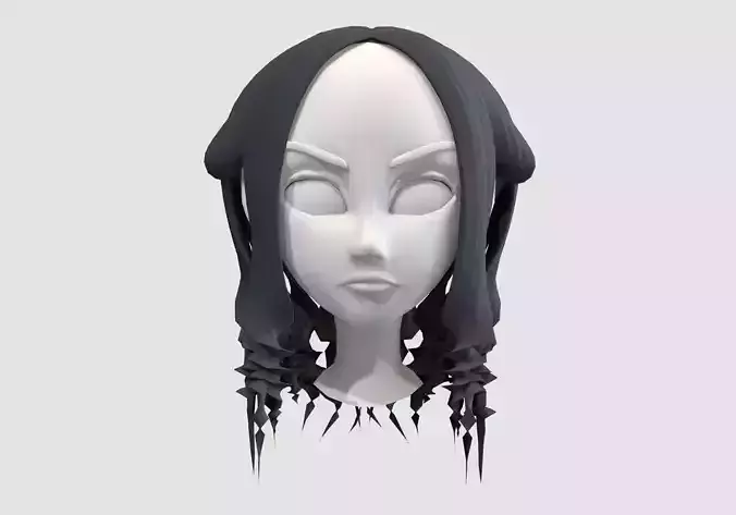 stylized curly hairstyle 