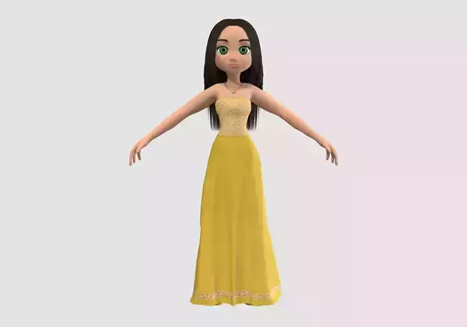 princess cartoon girl 