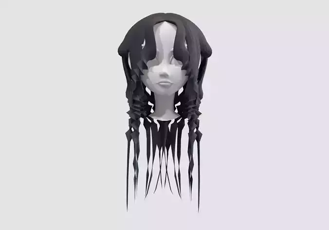 long stylized hairstyle 