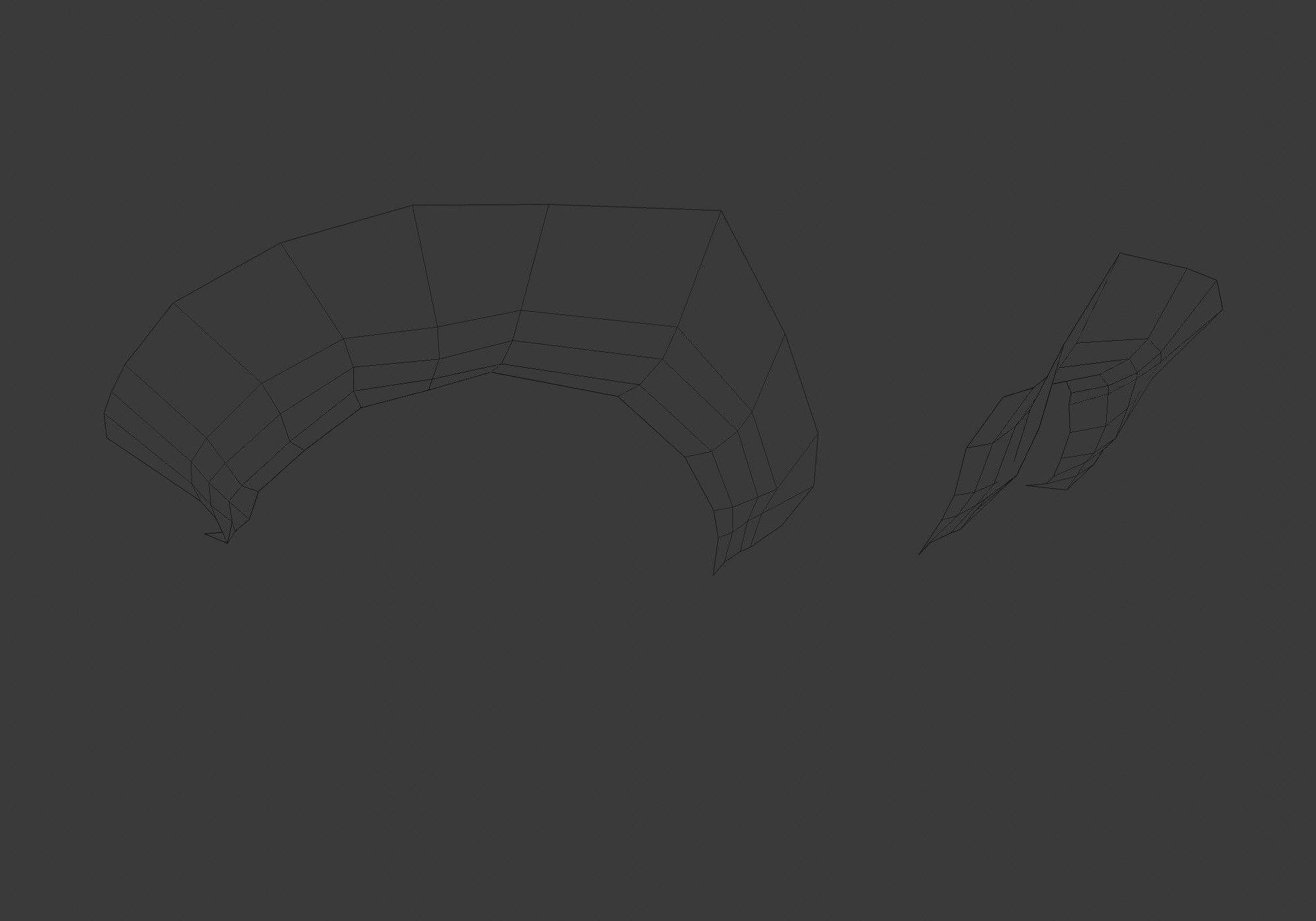 long cartoon lashes Low-poly 3D model_6