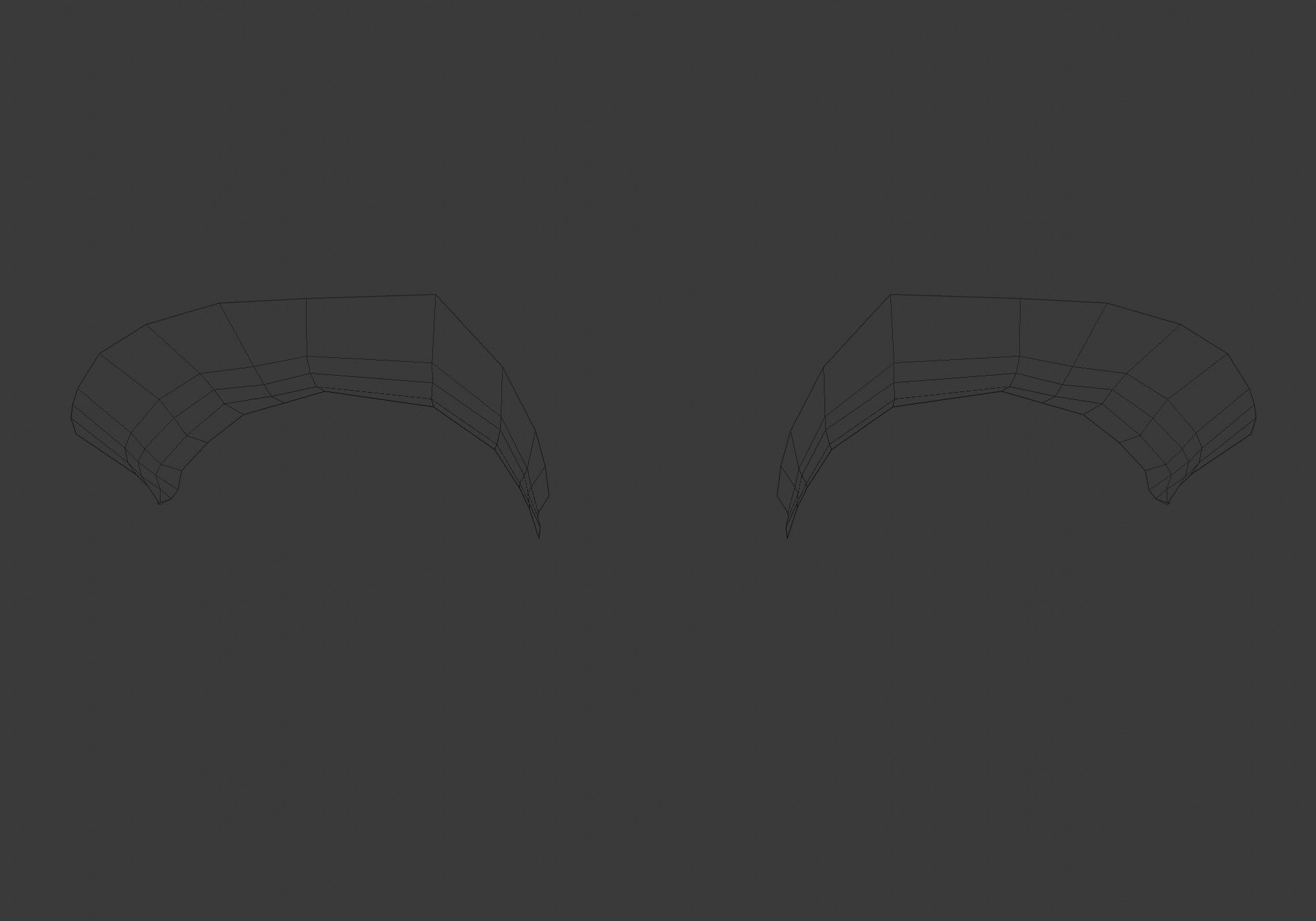 long cartoon lashes Low-poly 3D model_9