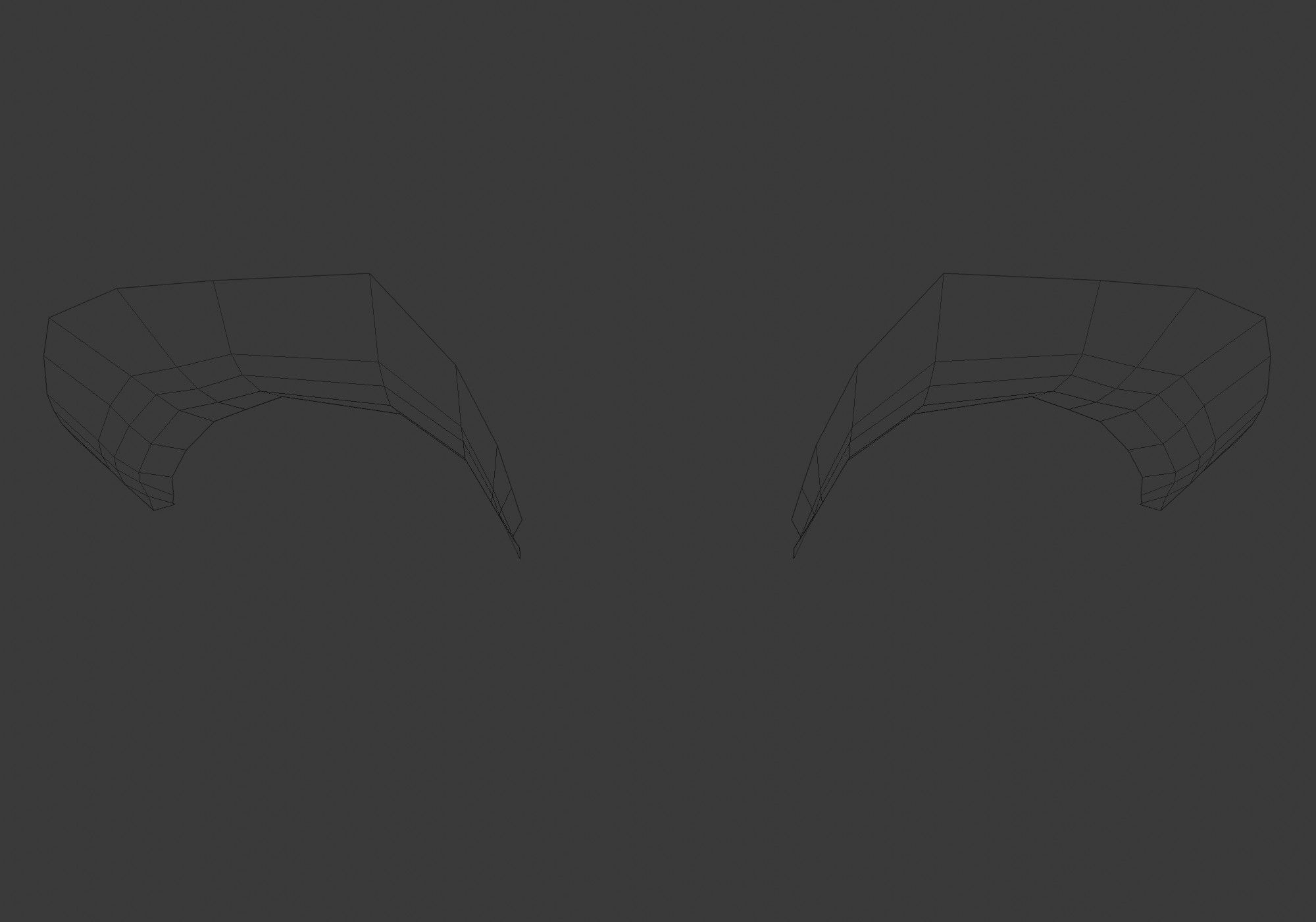 long cartoon lashes Low-poly 3D model_5