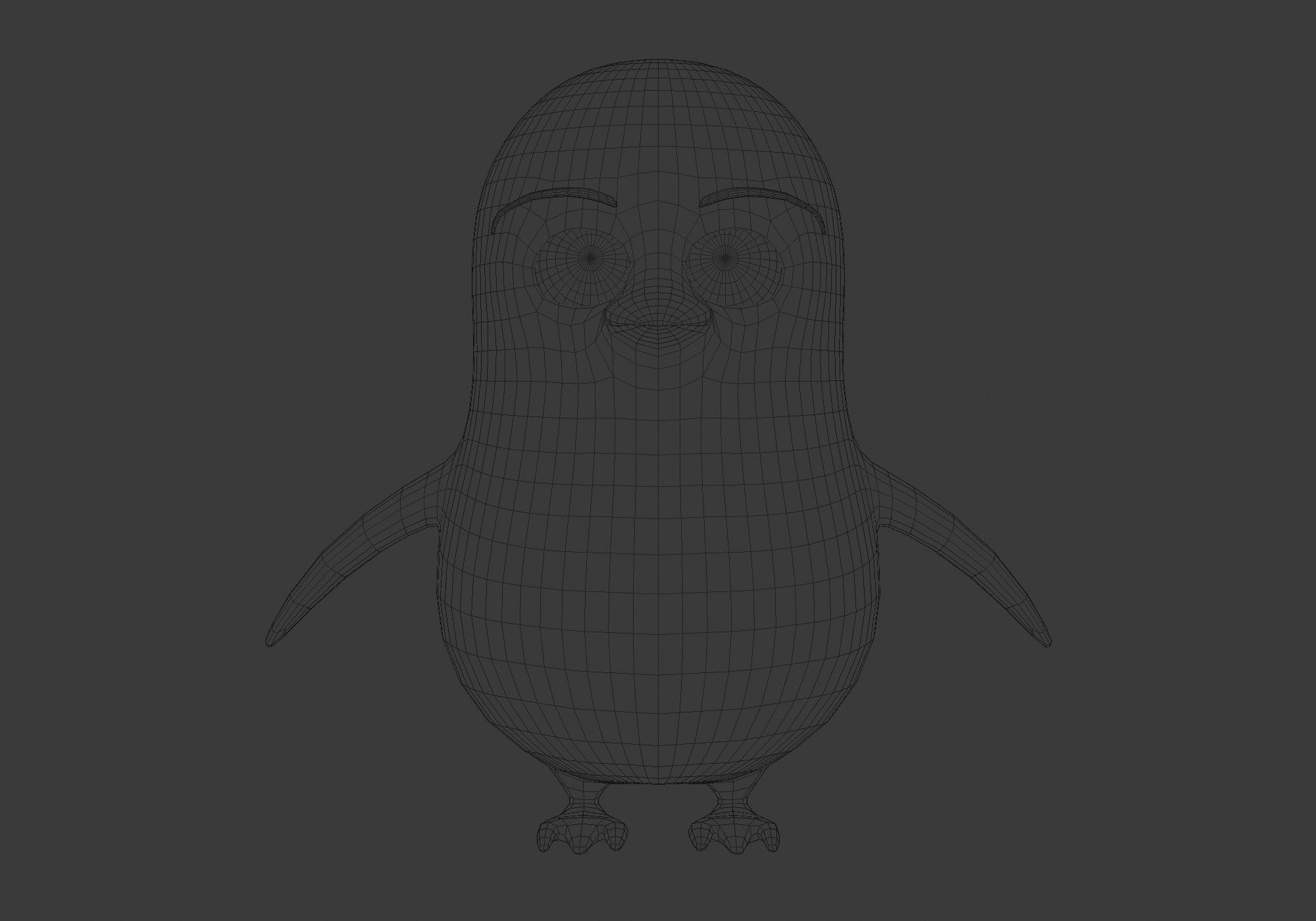 cartoon child penguin  3D model_5