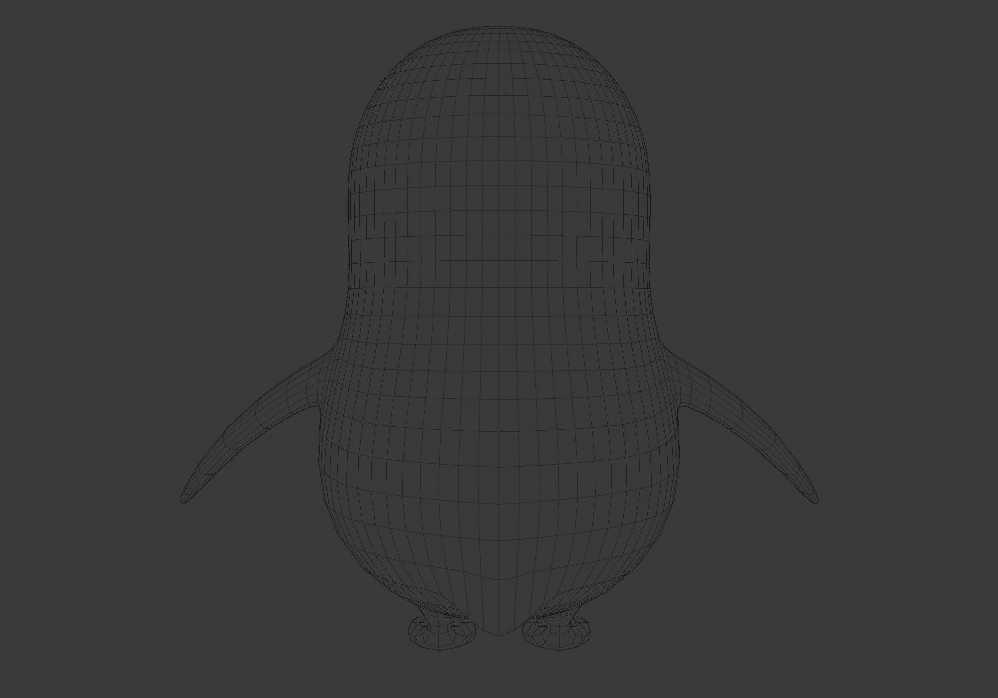 cartoon child penguin  3D model_9