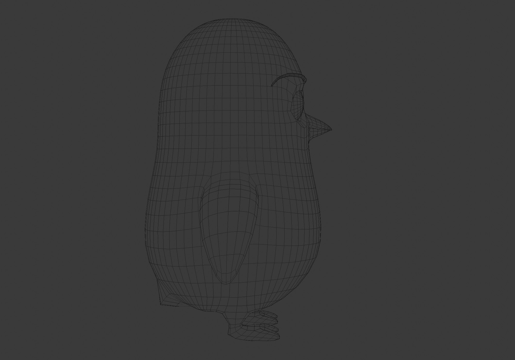 cartoon child penguin  3D model_7
